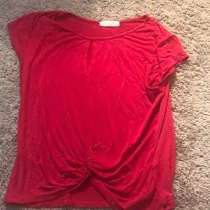 A red occasion shirt.